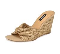 NINE WEST Damen Nikhil Keilsandale, Naturbast, 39 EU
