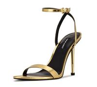 NINE WEST Damen Reina Sandalen mit Absatz, Gold Metallic 710, 35 EU
