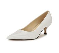 Nine West Damen Sisko Pump, White Patent 140, 38.5 EU
