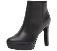 NINE WEST FOOTWEAR Damen Glowup3 Stiefelette, Schwarz Leder, 37 EU
