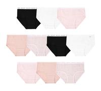 Nine West Mädchen Exclusive 10-Pack Super Soft Cotton Blend Panties in Sizes 4, 6, 8, 10, 12 & 14 Slip, 10er-Pack Basic