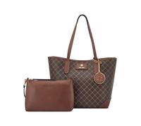 Nine West Piera 2-in-1-Tragetasche für Damen, Braunes Logo, Mahagoni, Medium