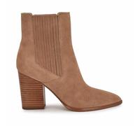 Nine West Women's Cleeo Ankle Boot, Cognac Suede 101, 39 EU