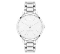 Nine West Women's Crystal Accented Bracelet Watch Silver