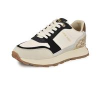 Nine West Kalah Damen-Sneaker, Elfenbein/Schwarz/Gold Shimmer Leopard Multi 151, 38.5 EU