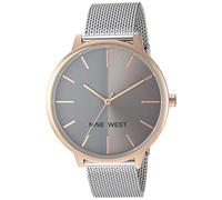 Nine West Women's Mesh Bracelet Watch Silver/Gold