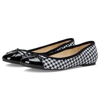 Nine West Women's Prosep Ballet Flat, Black/White Houndstooth Multi 002, 37.5 EU