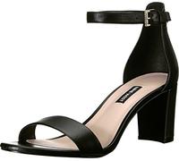 Nine West Women's Pruce Heeled Sandal, Schwarz Nappa, 41 EU