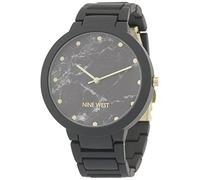 Nine West Women's Rubberized Bracelet Watch Black
