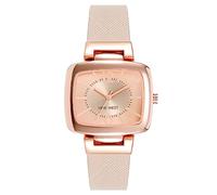 Nine West Women's Saffiano Strap Watch Blush Pink/Rose Gold
