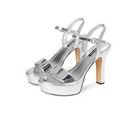 Nine West Women's Solas Heeled Sandal, Silver Mirror Metallic 040, 37 EU