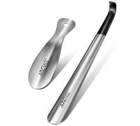 NINEMAX Schuhlöffel Lang, Langer Schuhanzieher Metall 42cm, Klein Schulöffel Edelstahl Stabil (2er Pack)
