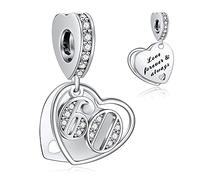 NINGAN 60 Charme-Charms-Anhänger 925 Sterling Silber Charm Bead für Chamilia und europäische Armbänder und Halsketten