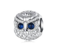 NINGAN 925 Sterling Silber Charme Eule Perle kompatibel mit Frauen Armband Perle 5A Zirkon Charme, Familie und Freunde Geburtstagsgeschenke