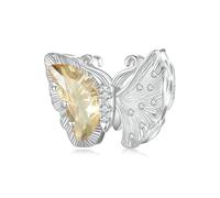 NINGAN 925 Sterling Silber Charms Ginkgo Schmetterling Perle kompatibel mit Frauen Armband Perle 5A Zirkon Charms, Familie und Freunde Geburtstagsgeschenke