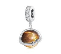 NINGAN 925 Sterling Silber natürliche Tiger Quarz Anhänger Perle Charme, kompatibel mit Frauen Armband 5A Zirkon Perle, Geburtstagsgeschenk