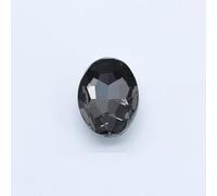 NingPower 48 Stück Ovale Strasssteine Mehrere Facetten Spitze Unterseite Künstlicher Kristall Edelsteine, Geeignet für Kunsthandwerk Projekte, Aufnähen, 13mm X 18mm, Grau