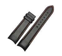 NINOMA 22 mm 23 mm 24 mm Kalbsleder-Uhrenarmband mit gebogenem Ende, kompatibel mit Tissot-Uhrengürtel 1853 COUTURIER T035627A T035407A T035439 Herrenarmband(Orange line nk,23mm)