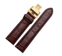 NINOMA Echtleder-Uhrenarmband for Männer und Frauen, kompatibel mit Armani AR1945 1946 AR2500 2502 1981, Rindsleder-Uhrenarmband, 14 18 20 22 mm Armband(Brown-gold B,22mm)