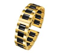 NINOMA Edelstahl in Keramik Armband 12mm 13mm 14 15 16 17 18 19 20 21 22mm Uhrenarmband Damen Herren Mode Schnellverschluss Armband(Colour 7,12mm)