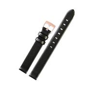 NINOMA Kalbslederarmband kompatibel mit Swarovski Uhr Crystalline Oval Dial Plate 5158517/5158544 /5158972 12mm/14mm Damenarmband Pink/Grau/Schwarz(Black Rk,12mm)