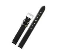 NINOMA Kalbslederarmband kompatibel mit Swarovski Uhr Crystalline Oval Dial Plate 5158517/5158544 /5158972 12mm/14mm Damenarmband Pink/Grau/Schwarz(Black SK,14mm)