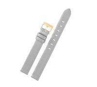 NINOMA Kalbslederarmband kompatibel mit Swarovski Uhr Crystalline Oval Dial Plate 5158517/5158544 /5158972 12mm/14mm Damenarmband Pink/Grau/Schwarz(Grey Gk,14mm)