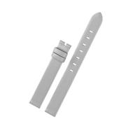 NINOMA Kalbslederarmband kompatibel mit Swarovski Uhr Crystalline Oval Dial Plate 5158517/5158544 /5158972 12mm/14mm Damenarmband Pink/Grau/Schwarz(Grey NK,14mm)