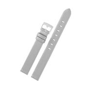 NINOMA Kalbslederarmband kompatibel mit Swarovski Uhr Crystalline Oval Dial Plate 5158517/5158544 /5158972 12mm/14mm Damenarmband Pink/Grau/Schwarz(Grey SK,14mm)