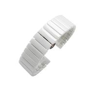 NINOMA Keramikarmband 14 mm 16 mm 18 mm 20 mm 21 mm 22 mm, kompatibel mit Seiko Tissot Universal-Armbändern for Herren und Damen, Schwarz(White A,16mm)