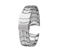 NINOMA Kompatibel mit Casio EF-550 Herren-Edelstahlarmband EDIFICE Serie 5051 EF-524D Armband Wasserdichtes Silikonkautschukarmband 22 mm(EF-550-silver)