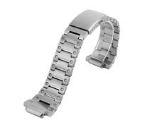 NINOMA Modifiziertes Lünettenarmband, kompatibel mit Casio G-Shock Ga-2100, Edelstahl-Uhrenarmband, Metallgehäuse, Ga2100, Ga2110, Ga-b2100, Herrenzubehör(Silver band)