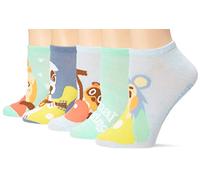 Nintendo Damen Animal Crossing No Show, 5er-Pack Lässige Socken, Blauer Türkis, Mehrfarbig, 8-10