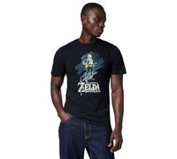 Nintendo Herren Breath of The Wild Zelda Paint T-Shirt, Schwarz, Klein