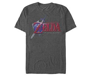 Nintendo Herren Hey Ocarina T-Shirt, Dunkelgrau meliert, XX-Large