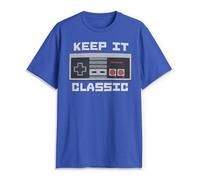 Nintendo Herren Keep It Classic T-Shirt, Königlich (Royal), Mittel