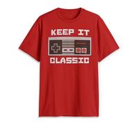Nintendo Herren Keep It Classic T-Shirt, Rot/Ausflug, einfarbig (Getaway Solids), XL