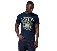 Nintendo Herren Legend of Zelda Symbolic Circle T-Shirt, Marineblau, Klein
