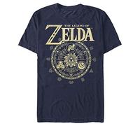 Nintendo Herren Legend of Zelda Symbolischer Kreis T-Shirt, Marineblau, L
