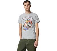 Nintendo Herren Mario Away T-Shirt, Athletic meliert, Klein