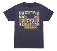 Nintendo Herren Pilz-Tisch T-Shirt, Marineblau, meliert, Mittel