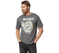 Nintendo Herren So Mario T-Shirt, Dunkelgrau, XL