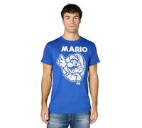 Nintendo Herren So Mario T-Shirt, Königlich (Royal), L