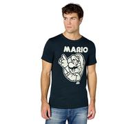 Nintendo Herren So Mario T-Shirt, Marineblau, Mittel