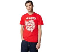 Nintendo Herren So Mario T-Shirt, Rot/Ausflug, einfarbig (Getaway Solids), Mittel