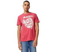 Nintendo Herren So Mario T-Shirt, Rot meliert, Klein