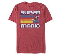 Nintendo Herren Super Mario Running Retro Stripe T-Shirt