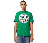 Nintendo Herren T-Shirt Super Mario Running Profil 1985, Kelly, grün, XL
