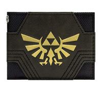 Nintendo Legend of Zelda Textured Golden Triforce Geldbörse/Geldbeutel Bi-Fold ID & Kartenhalter, Schwarz