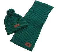 Nintendo Legend Of Zelda Unisex Legend Of Zelda Royal Crest Green Braid Bobble Beanie & Ribbed Scarf Gift Set Mütze, Schal & Handschuh-Set Not Applicable, Grün (Green Green), One size